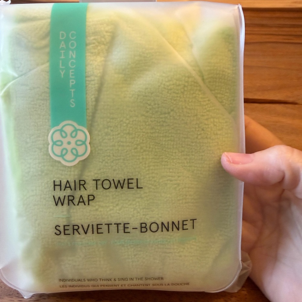 Daily Concepts Green Hair Towel Wrap